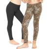imageSTRETCH IS COMFORT Oh So Soft Solid Youth Girls Leggings  Comfortable Fit for Everyday Activities  Size 216Black  Brown Cheetah