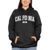 imageSTRETCH IS COMFORT Womens and Plus Size Soft Hoodie with Extra Side Seam Zippered Pocket  Cozy and Functional  S5XCalifornia Black