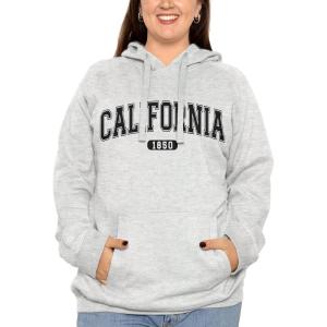 imageSTRETCH IS COMFORT Womens and Plus Size Soft Hoodie with Extra Side Seam Zippered Pocket  Cozy and Functional  S5XCalifornia Heather