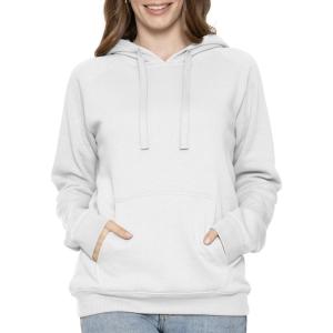 imageSTRETCH IS COMFORT Womens and Plus Size Soft Hoodie with Extra Side Seam Zippered Pocket  Cozy and Functional  S5XWhite