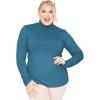 imageSTRETCH IS COMFORT Womens Plus Size Long Sleeve and Sleeveless Turtleneck  XL  7XTeal