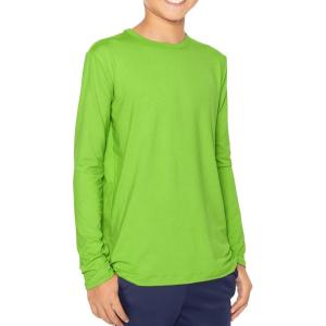 imageSTRETCH IS COMFORT Boys and Mens Oh So Soft Long Sleeve Top  Youth SAdult 3XLime Green
