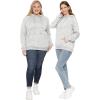 image:imageSTRETCH IS COMFORT Womens and Plus Side Soft Hoodie with Extra Side Seam Zippered Pocket  Cozy and Functional  S5XHeather Gray
