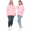 image:imageSTRETCH IS COMFORT Womens and Plus Side Soft Hoodie with Extra Side Seam Zippered Pocket  Cozy and Functional  S5XLight Pink