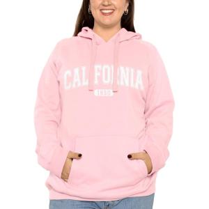 image:imageSTRETCH IS COMFORT Womens and Plus Side Soft Hoodie with Extra Side Seam Zippered Pocket  Cozy and Functional  S5XCalifornia Light Pink