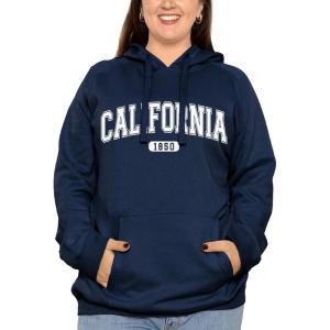image:imageSTRETCH IS COMFORT Womens and Plus Side Soft Hoodie with Extra Side Seam Zippered Pocket  Cozy and Functional  S5XCalifornia Navy