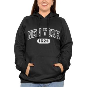 image:imageSTRETCH IS COMFORT Womens and Plus Side Soft Hoodie with Extra Side Seam Zippered Pocket  Cozy and Functional  S5XNew York Black