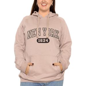 image:imageSTRETCH IS COMFORT Womens and Plus Side Soft Hoodie with Extra Side Seam Zippered Pocket  Cozy and Functional  S5XNew York Mocha