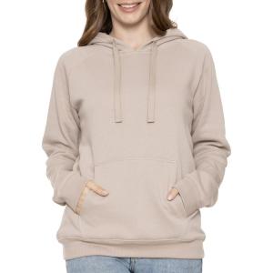 image:imageSTRETCH IS COMFORT Womens and Plus Side Soft Hoodie with Extra Side Seam Zippered Pocket  Cozy and Functional  S5XTan