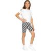 image:imageSTRETCH IS COMFORT Girls Cotton Biker Shorts and Cartwheel Shorts  Two Lengths to Choose from  Size 414Checkered Black and White