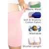 image:imageSTRETCH IS COMFORT Girls Cotton Biker Shorts and Cartwheel Shorts  Two Lengths to Choose from  Size 414Checkered Green