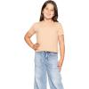 image:imageSTRETCH IS COMFORT Girls Print Classic Crew Neck Short and Long Sleeves Tee Shirt  Soft Everyday Basic Top  2T16Beige