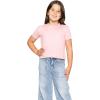 image:imageSTRETCH IS COMFORT Girls Print Classic Crew Neck Short and Long Sleeves Tee Shirt  Soft Everyday Basic Top  2T16Light Pink