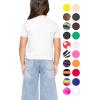 image:imageSTRETCH IS COMFORT Girls Print Classic Crew Neck Short and Long Sleeves Tee Shirt  Soft Everyday Basic Top  2T16White
