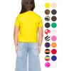 image:imageSTRETCH IS COMFORT Girls Print Classic Crew Neck Short and Long Sleeves Tee Shirt  Soft Everyday Basic Top  2T16Yellow