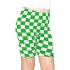 image:imageSTRETCH IS COMFORT Girls Cotton Biker Shorts and Cartwheel Shorts  Two Lengths to Choose from  Size 414Checkered Green