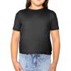 image:imageSTRETCH IS COMFORT Girls Print Classic Crew Neck Short and Long Sleeves Tee Shirt  Soft Everyday Basic Top  2T16Black