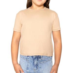 image:imageSTRETCH IS COMFORT Girls Print Classic Crew Neck Short and Long Sleeves Tee Shirt  Soft Everyday Basic Top  2T16Beige