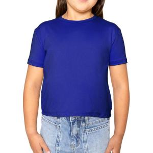 image:imageSTRETCH IS COMFORT Girls Print Classic Crew Neck Short and Long Sleeves Tee Shirt  Soft Everyday Basic Top  2T16Royal Blue