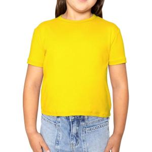 image:imageSTRETCH IS COMFORT Girls Print Classic Crew Neck Short and Long Sleeves Tee Shirt  Soft Everyday Basic Top  2T16Yellow