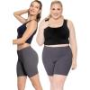 image:imageSTRETCH IS COMFORT Womens Plus Size Cotton Biker Shorts  Cotton  XLarge  7XStone Gray