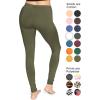 image:imageSTRETCH IS COMFORT Womens and Plus Size Oh So Soft Full and Knee Length Leggings  Basic Essentials  Small to 7XOlive Green