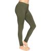 image:imageSTRETCH IS COMFORT Womens and Plus Size Oh So Soft Full and Knee Length Leggings  Basic Essentials  Small to 7XOlive Green