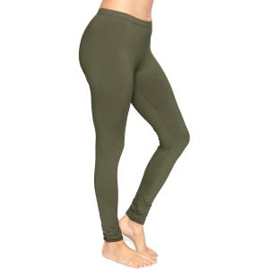 image:imageSTRETCH IS COMFORT Womens and Plus Size Oh So Soft Full and Knee Length Leggings  Basic Essentials  Small to 7XOlive Green