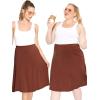 image:imageSTRETCH IS COMFORT Knee Length and Midi ALine Flowy Skirt  Comfortable Clothes for Women  S5XAlmond