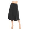 image:imageSTRETCH IS COMFORT Knee Length and Midi ALine Flowy Skirt  Comfortable Clothes for Women  S5XBlack