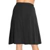 image:imageSTRETCH IS COMFORT Knee Length and Midi ALine Flowy Skirt  Comfortable Clothes for Women  S5XBlack