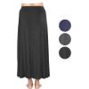 image:imageSTRETCH IS COMFORT Knee Length and Midi ALine Flowy Skirt  Comfortable Clothes for Women  S5XBlack