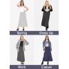 image:imageSTRETCH IS COMFORT Knee Length and Midi ALine Flowy Skirt  Comfortable Clothes for Women  S5XBlack