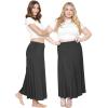 image:imageSTRETCH IS COMFORT Knee Length and Midi ALine Flowy Skirt  Comfortable Clothes for Women  S5XBlack