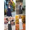 image:imageSTRETCH IS COMFORT Knee Length and Midi ALine Flowy Skirt  Comfortable Clothes for Women  S5XBlack