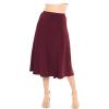 image:imageSTRETCH IS COMFORT Knee Length and Midi ALine Flowy Skirt  Comfortable Clothes for Women  S5XBurgundy
