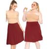image:imageSTRETCH IS COMFORT Knee Length and Midi ALine Flowy Skirt  Comfortable Clothes for Women  S5XBurgundy