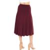image:imageSTRETCH IS COMFORT Knee Length and Midi ALine Flowy Skirt  Comfortable Clothes for Women  S5XBurgundy