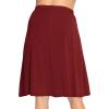 image:imageSTRETCH IS COMFORT Knee Length and Midi ALine Flowy Skirt  Comfortable Clothes for Women  S5XBurgundy