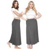 image:imageSTRETCH IS COMFORT Knee Length and Midi ALine Flowy Skirt  Comfortable Clothes for Women  S5XCharcoal Gray