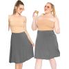 image:imageSTRETCH IS COMFORT Knee Length and Midi ALine Flowy Skirt  Comfortable Clothes for Women  S5XCharcoal Gray