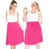 image:imageSTRETCH IS COMFORT Knee Length and Midi ALine Flowy Skirt  Comfortable Clothes for Women  S5XHot Pink