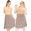 image:imageSTRETCH IS COMFORT Knee Length and Midi ALine Flowy Skirt  Comfortable Clothes for Women  S5XMocha