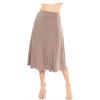 image:imageSTRETCH IS COMFORT Knee Length and Midi ALine Flowy Skirt  Comfortable Clothes for Women  S5XMocha