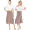 image:imageSTRETCH IS COMFORT Knee Length and Midi ALine Flowy Skirt  Comfortable Clothes for Women  S5XMocha
