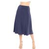 image:imageSTRETCH IS COMFORT Knee Length and Midi ALine Flowy Skirt  Comfortable Clothes for Women  S5XNavy Blue