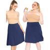 image:imageSTRETCH IS COMFORT Knee Length and Midi ALine Flowy Skirt  Comfortable Clothes for Women  S5XNavy Blue