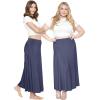 image:imageSTRETCH IS COMFORT Knee Length and Midi ALine Flowy Skirt  Comfortable Clothes for Women  S5XNavy Blue