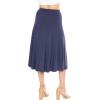 image:imageSTRETCH IS COMFORT Knee Length and Midi ALine Flowy Skirt  Comfortable Clothes for Women  S5XNavy Blue
