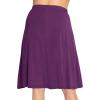 image:imageSTRETCH IS COMFORT Knee Length and Midi ALine Flowy Skirt  Comfortable Clothes for Women  S5XPurple